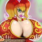  big_breasts breasts female huge_breasts human invalid_tag lipstick makarimorph mammal multicoloured_eyes not_furry 