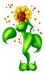  &lt;3 adilendian alpha_channel arthropod bee big_breasts blush breasts conker&#039;s_bad_fur_day featureless_breasts female flora_fauna flower green_eyes insect lips lipstick miss_sunflower plant solo_focus sunflower video_games wings 