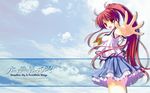  deep_blue_sky_&amp;_pure_white_wings misaki_kurehito miyamae_tomoka nanao_naru seifuku sky 