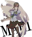  :p blue_eyes brown_hair evangelion:_2.0_you_can_(not)_advance glasses hairband kh long_hair makinami_mari_illustrious md5_mismatch necktie neon_genesis_evangelion plaid plaid_skirt rebuild_of_evangelion school_uniform skirt solo thighhighs tongue tongue_out twintails 