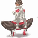  ass ass_grab breasts candela_(pokemon) dark_skin high_heels large_breasts squatting uya_(yurukah) 