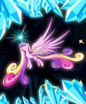  crystal cutie_mark equine faceless feathered_wings feathers feral flamevulture17 flying friendship_is_magic hair horn long_hair magic mammal multicolored_hair my_little_pony nude pink_feathers princess_cadance_(mlp) winged_unicorn wings 