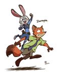  asayaminoru canine disney female fox fur judy_hopps lagomorph male mammal nick_wilde rabbit zootopia 