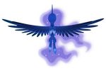  absurd_res alpha_channel blue_feathers cosmic_hair equine feathered_wings feathers female feral flamevulture17 friendship_is_magic hi_res hooves horn mammal my_little_pony nude princess_luna_(mlp) simple_background solo transparent_background winged_unicorn wings 