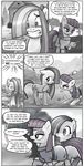  anon blue_eyes boulder_(mlp) clothed clothing comic cutie_mark dialogue english_text equine female feral flower friendship_is_magic fur grass grey_fur grey_hair greyscale group hair half-closed_eyes hi_res horse human male mammal marble_pie_(mlp) maud_pie_(mlp) monochrome multicolored_hair my_little_pony open_mouth outside pencils_(artist) plant pony purple_eyes purple_hair smile surprise teeth text tongue tree two_tone_hair worried 