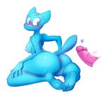  &lt;3 anthro anus blue_fur blush breasts butt cartoon_network cat feet feline female fur looking_back mammal mature_female mother naughty_jester_(artist) nicole_watterson nipples parent penis simple_background the_amazing_world_of_gumball white_background 