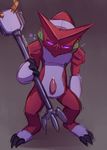  animal_genitalia digimon drooling erection front_view genital_slit holding_object holding_weapon melee_weapon mind_control nurinaki penis polearm precum saliva shoutmon sketch slit spiral_eyes standing tapering_penis weapon 