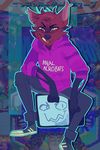  black_skin brown_fur canine claws clothing five_nights_at_freddy&#039;s fox foxy_(fnaf) fur hoodie invalid_tag jeans mammal pants pyrocynical slogan smile trainers unknown_(disambiguation) video_games yellow_eyes 
