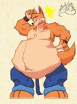  canine clothing male mammal slightly_chubby solo tanookicatoon_(artist) vore wolf wuffle wuffle_(webcomic) 
