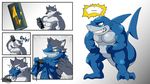  canine comic energy_drink fish goo mammal marine muscular sequence shark smile symbiote transformation wolf 