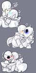  &lt;3 ? animated_skeleton better_version_at_source blush bone clothing fontcest kissing kissing_neck male nsfwshamecave papyrus_(undertale) sans_(undertale) skeleton surprise undead underfell underswap undertale video_games 