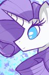  absurd_res blue_eyes equine eyelashes female feral flamevulture17 friendship_is_magic hair hi_res horn mammal my_little_pony purple_hair rarity_(mlp) sharp_horn simple_background smile solo unicorn 