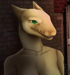  android anthro ball_python breasts britishviper bust_(disambiguation) female fur green_eyes hybrid invalid_tag joints machine nude open_mouth robot scalie sergal simple_background standing tan_fur vanobi 