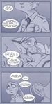  bed canine clothing comic dialogue disney fox july_hopps_(mistermead) lagomorph mammal mistermead nick_wilde rabbit simple_background uniform zootopia 