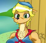  blonde_hair camp_lazlo cartoon_network cervine clothed clothing deer digital_media_(artwork) female green_eyes hair hat headshot_portrait jane_doe long_neck mammal nemesis_qq-type portrait tuft 