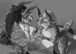  barbed_penis charr claws cum cum_in_mouth cum_inside duo erection fangs feline fellatio female fenrir_(fenrir-the-charr) fluffy fluffy_tail fur guild_wars hi_res horn jackrow knot male male/female mammal multi_ear nude open_mouth oral penis sex tongue video_games 