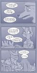  bed canine clothing comic dialogue disney fox july_hopps_(mistermead) lagomorph mammal mistermead nick_wilde rabbit simple_background uniform zootopia 