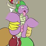  anal anal_penetration balls colored discord_(mlp) draconequus dragon duo friendship_is_magic male male/male my_little_pony penetration penis saurian_(artist) spike_(mlp) 