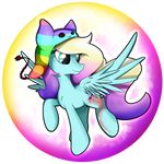  blonde_hair blue_eyes blue_feathers cutie_mark equine eyelashes fan_character feathered_wings feathers female flamevulture17 gradient_hair hair hooves mammal my_little_pony nude pegasus smile solo standing wings 