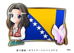  1girl black_hair blue_eyes bosnia flag murakami_senami tagme 