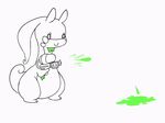  ambiguous_gender animated goodra nintendo pok&eacute;mon simple_background slightly_chubby solo video_games water_gun white_background xmu 