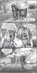  2016 anon blue_eyes butt cart clothed clothing comic dialogue earth_pony english_text equine female feral friendship_is_magic group hair hi_res horse human limestone_pie_(mlp) looking_down male mammal marble_pie_(mlp) maud_pie_(mlp) multicolored_hair my_little_pony outside pencils_(artist) pony purple_eyes purple_hair text two_tone_hair yellow_eyes 