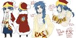  banami_luv blue_eyes blue_hair braided_hair facial_hair gijinka hair king_dedede kirby_(series) nintendo not_furry video_games 