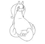  ambiguous_gender animated goodra monochrome nintendo pok&eacute;mon rolling simple_background slightly_chubby solo video_games white_background xmu 