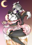 artist_request cat furry grey_hair open_mouth purple_eyes short_hair visible_nipple 