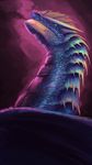  ambiguous_gender blue_scales dragon feral green_eyes hi_res pink_background scales simple_background solo themefinland 