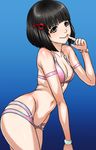  1girl artist_request ass bikini black_hair breasts female lynlee_kuu nintendo smile xenoblade_chronicles_x 