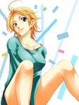  1girl blonde_hair breasts kaga_akari kimi_no_iru_machi seo_kouji short_hair 