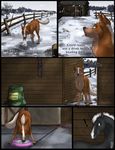  ambiguous_gender canine comic dog equine feral horse mammal snow snowing stable tagme tailshigh 