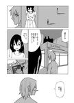  akatsuki_(kantai_collection) c-button cafe chocolate_cigarette comic doujinshi dress greyscale kantai_collection light_rays long_hair monochrome multiple_girls shirt short_hair sundress translated wakaba_(kantai_collection) window 