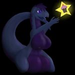  2016 areola big_breasts big_tail breasts digital_media_(artwork) dragon female hair huge_breasts kodus long_tail nipples nude open_mouth reptile scalie simple_background smile solo teats tongue tula 