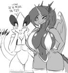  ametyst_sniper anthro big_breasts bikini breasts clothing dragon duo female legendary_pok&eacute;mon lugia nintendo pok&eacute;mon seii3 swimsuit text translated video_games zxx3 