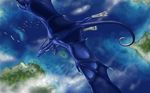  cloud dragon feral firondraak flying horn jaxxblackfox male outside solo wings 