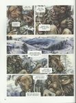  5_fingers anthro blotch boar canine clothed clothing colored comic dog english_text forest fully_clothed fur labrador male mammal open_mouth outside porcine sled snow text traditional_media_(artwork) tree 