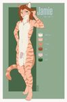  &lt;3 4_toes 5_fingers accelo balls brown_hair cat digitigrade feline fingers flaccid fur girly green_eyes hair hand_on_hip jewelry male mammal model_sheet multicolored_fur necklace nude penis pink_nose portrait pose short_hair smile stripes tabby toes uncut wide_hips 