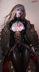  blood cleavage erect_nipples midfinger22 no_bra signed 