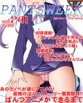  :d commentary_request dr_rex head_out_of_frame kneeling long_hair new_game! open_mouth panties pink_panties polka_dot polka_dot_panties purple_hair school_uniform smile solo suzukaze_aoba sweat translation_request twintails underwear 