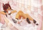  anthro bathtub breasts canine convenient_censorship dafka female mammal nude smile solo 