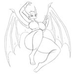 2016 anthro anthrofied armpits big_breasts breasts female hi_res horn looking_at_viewer nude scalie solo suirano wings 