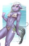  2016 absurd_res anthro anthrofied bikini blush clothing cutie_mark earth_pony equine female friendship_is_magic green_eyes hair hi_res horse limestone_pie_(mlp) looking_at_viewer mammal my_little_pony mykegreywolf navel pony solo swimsuit 