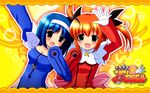  artist_request bangs highres kaitou_tenshi_twin_angel kannazuki_aoi minazuki_haruka_(twin_angel) multiple_girls orange_hair twin_angel twintails wallpaper 