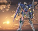  gundam gundam_00 gundam_exia helmet machinery mecha no_humans weapon zefai 