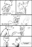  absurd_res anthro canine clothed clothing comic disney female fox fur hi_res judy_hopps lagomorph male mammal necktie nick_wilde rabbit suit text thewyvernsweaver zootopia 