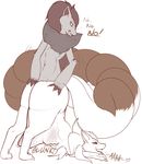  &lt;3 abdominal_bulge anal_vore anthro anthro_on_feral asaneman ass_up bestiality big_butt butt butt_grab dialogue duo feet_first feral hand_on_butt male_pred ninetales nintendo pok&eacute;mon video_games vore zoroark 