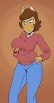  aardvark arthur_(series) big_breasts blush breasts clothing colourbellystuff_(artist) female hair hi_res jane_reed mammal mature_female mother parent solo thehumancopier 