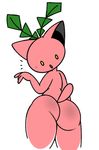  ambiguous_gender anthro bare_ass big_ears bottomless butt clothed clothing hoppip invalid_tag looking_back nintendo pink_skin pok&eacute;mon rear_view robbonp simple_background surprise thick_thighs video_games white_background yellow_eyes 